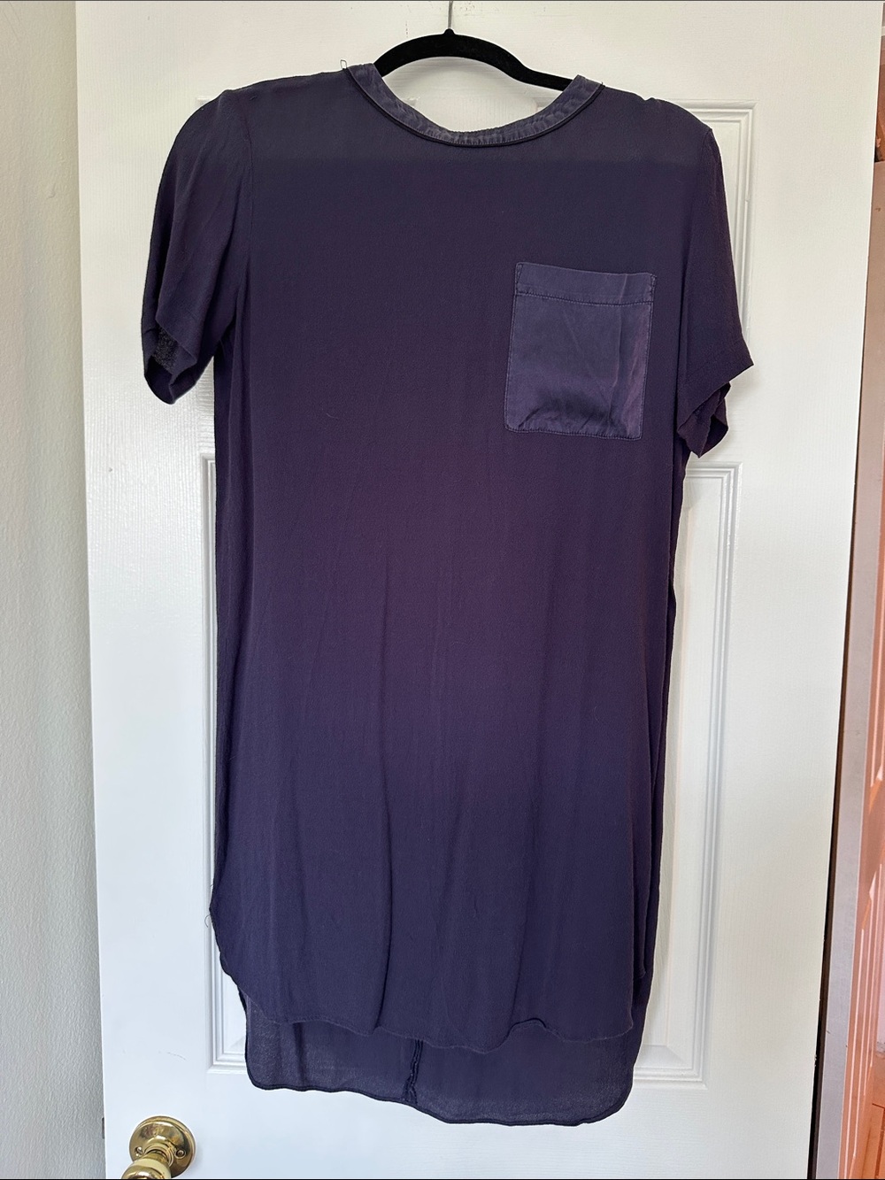 Rebecca Taylor Navy Short-Sleeve Mini Dress